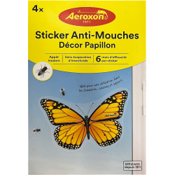 Stickers anti-mouches x4 - Décor papillons