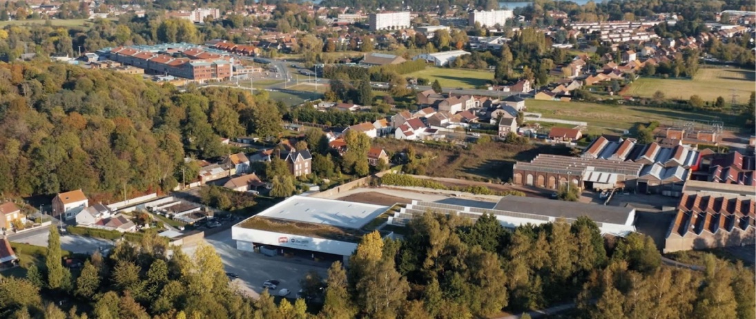 Vue aérienne de la maison Sanrival à Vieux-Condé