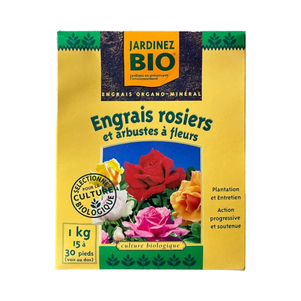 Engrais rosiers et arbustes à fleurs