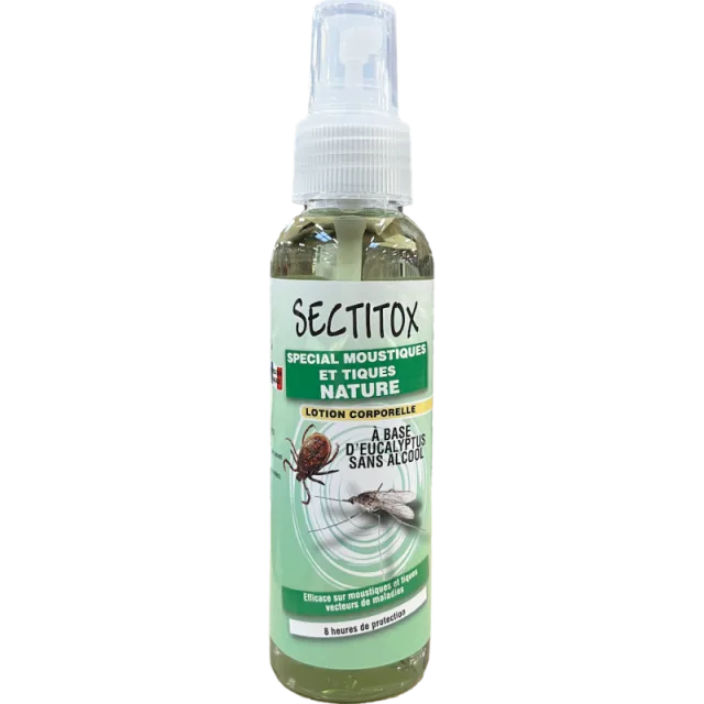 Conditionnement de Lotion en spray anti-moustiques et tiques 100 mL