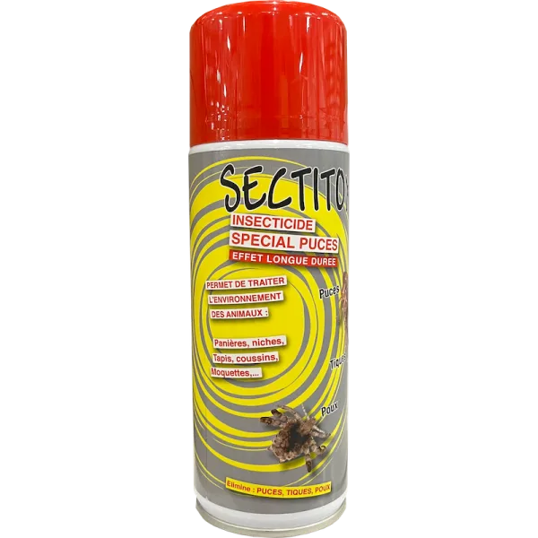 Spray insecticide anti-puces, tiques et poux 400 ml