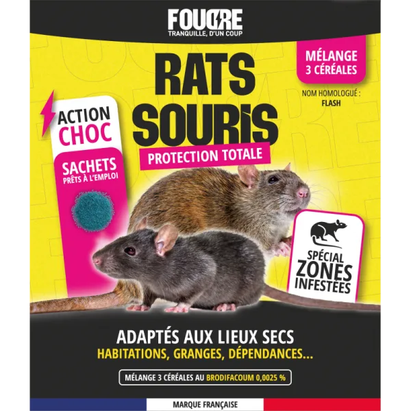 FOUDRE souricide 3 céréales 150 g