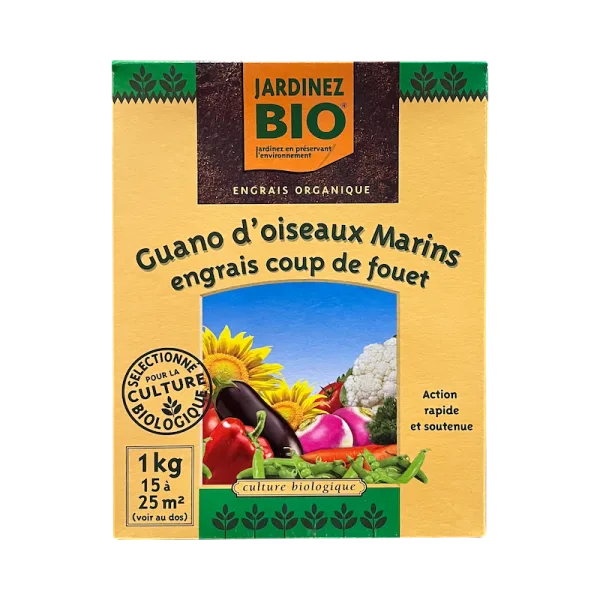 Engrais coup de fouet – Guano d’oiseaux marins 1 kg
