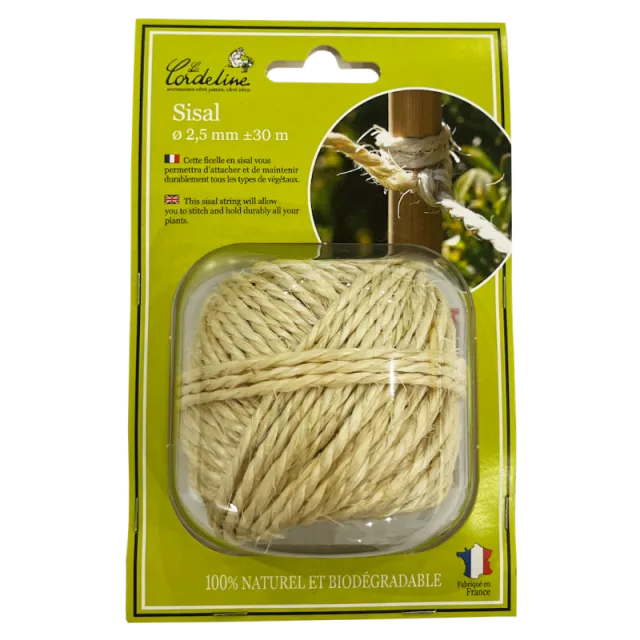 Ficelle sisal 2,5 mm × 30 m naturelle