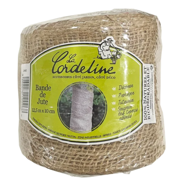 Bande de jute 10 cm × 12,5 m naturel