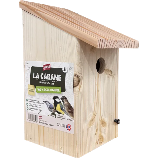 Nichoir mésange charbonnière ø34 mm