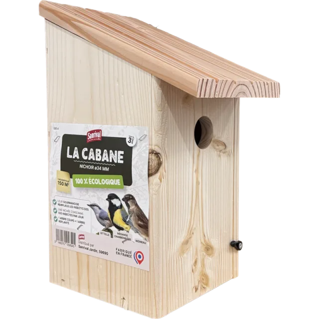 Nichoir mésange charbonnière ø34 mm