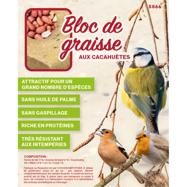 Bloc de graisse aux cacahuètes 300g