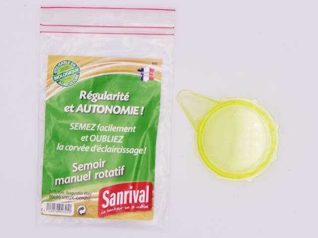 Semoir manuel rotatif – accessoire de jardin Sanrival