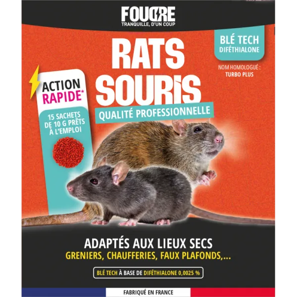 Blé Tech rats & souris FOUDRE Turbo Plus 150 g