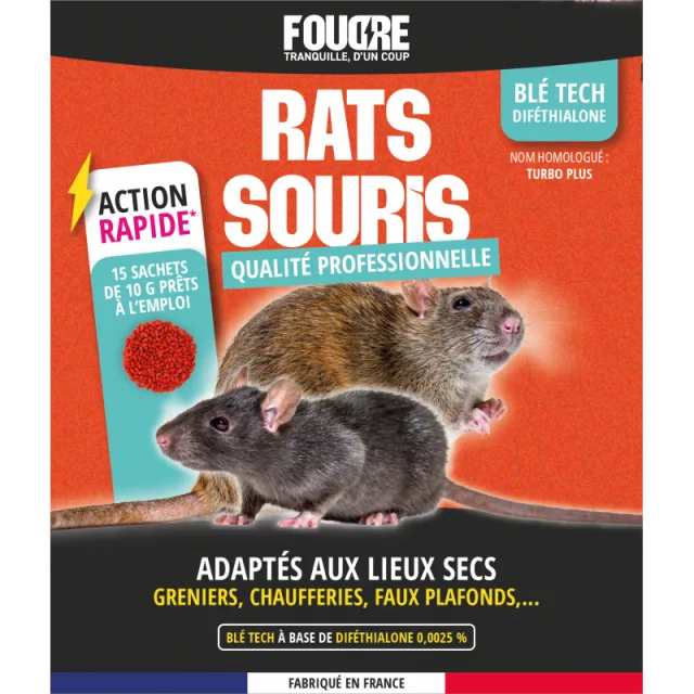 Blé Tech rats & souris FOUDRE Turbo Plus 150 g