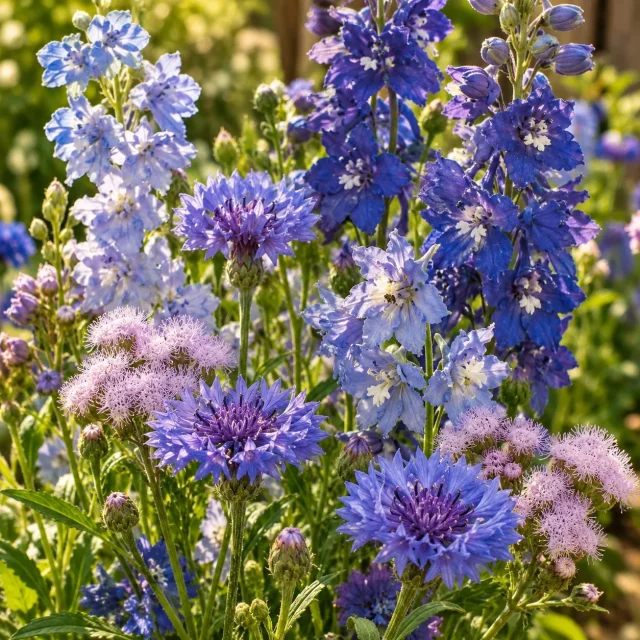 Bouquet de fleuriste bleu : photo d’illustration
