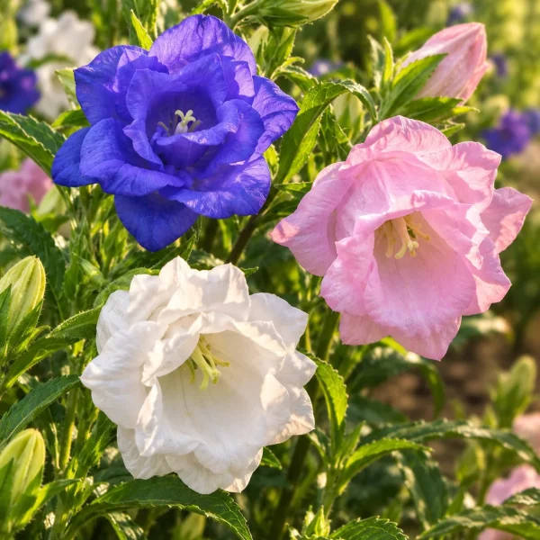 Campanule à grosse fleur double variée