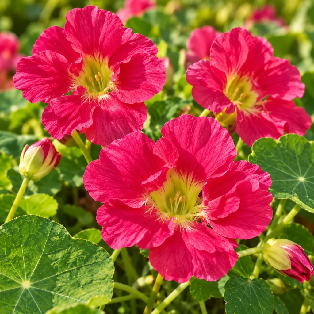 Capucine naine Whirlybird Rose : photo d’illustration