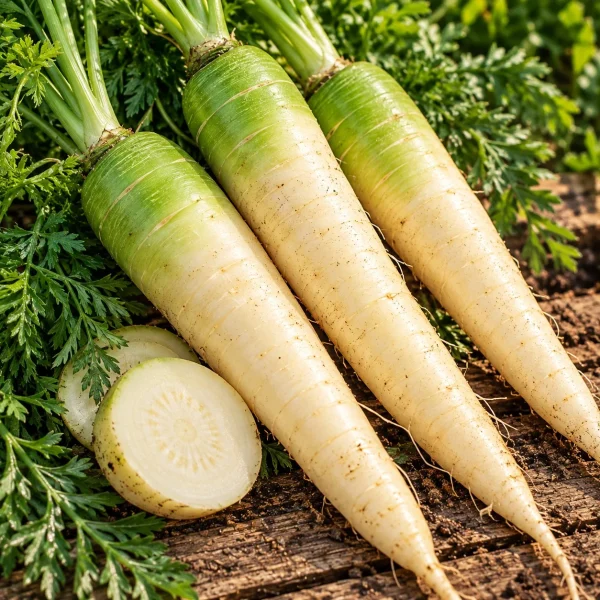 Carotte fourragère blanche à collet vert