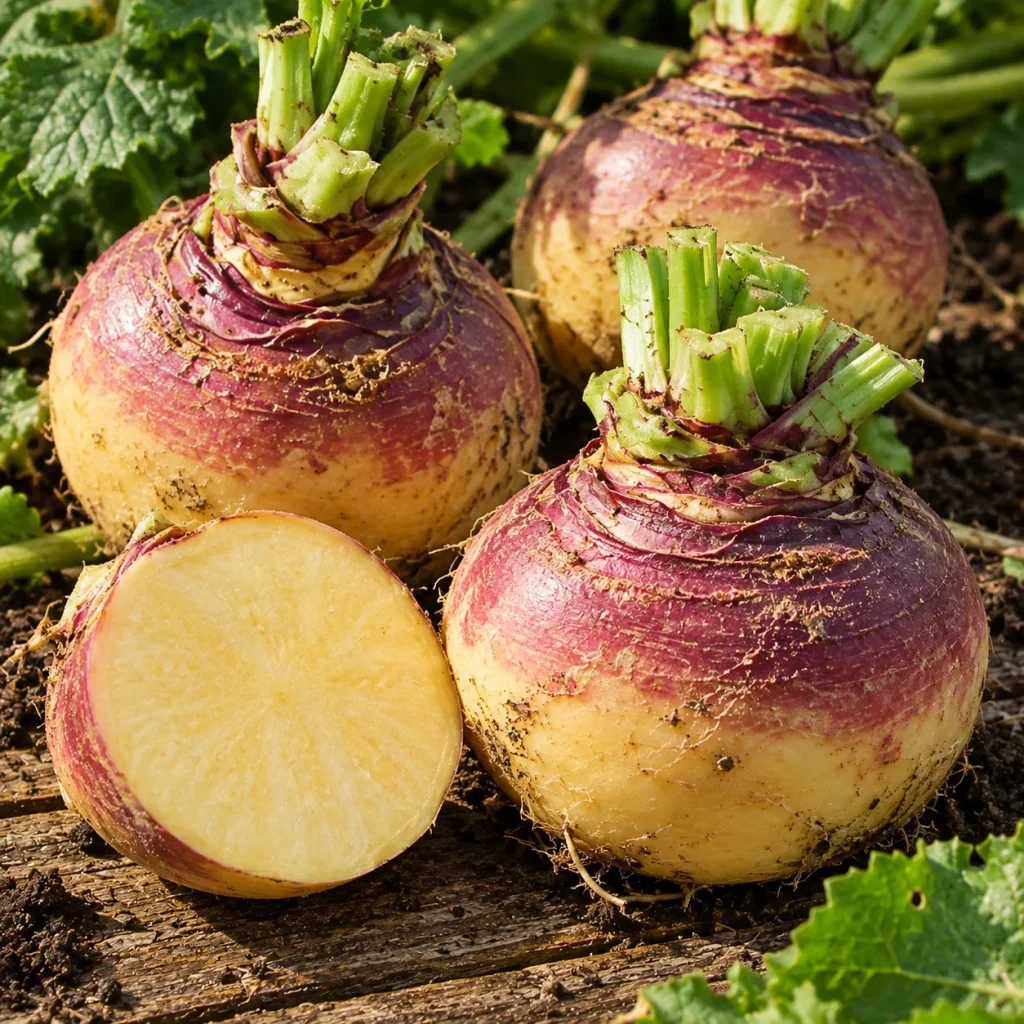 Rutabaga Champion jaune à collet rouge : photo d’illustration