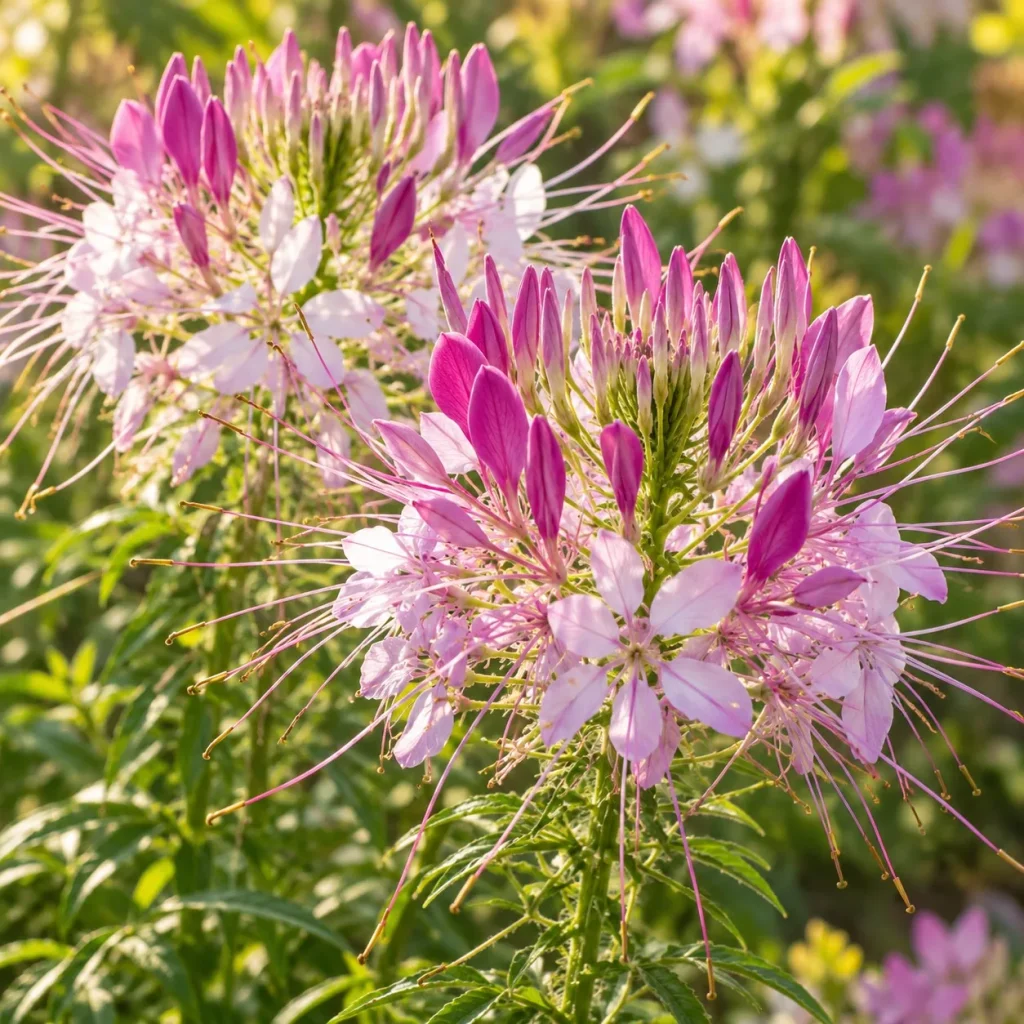 Cléome en mélange Fontaine : photo d’illustration