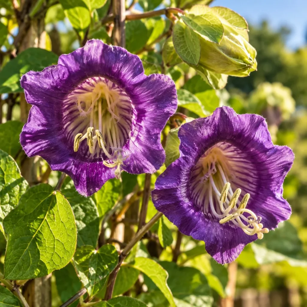 Cobée grimpante bleue : photo d’illustration