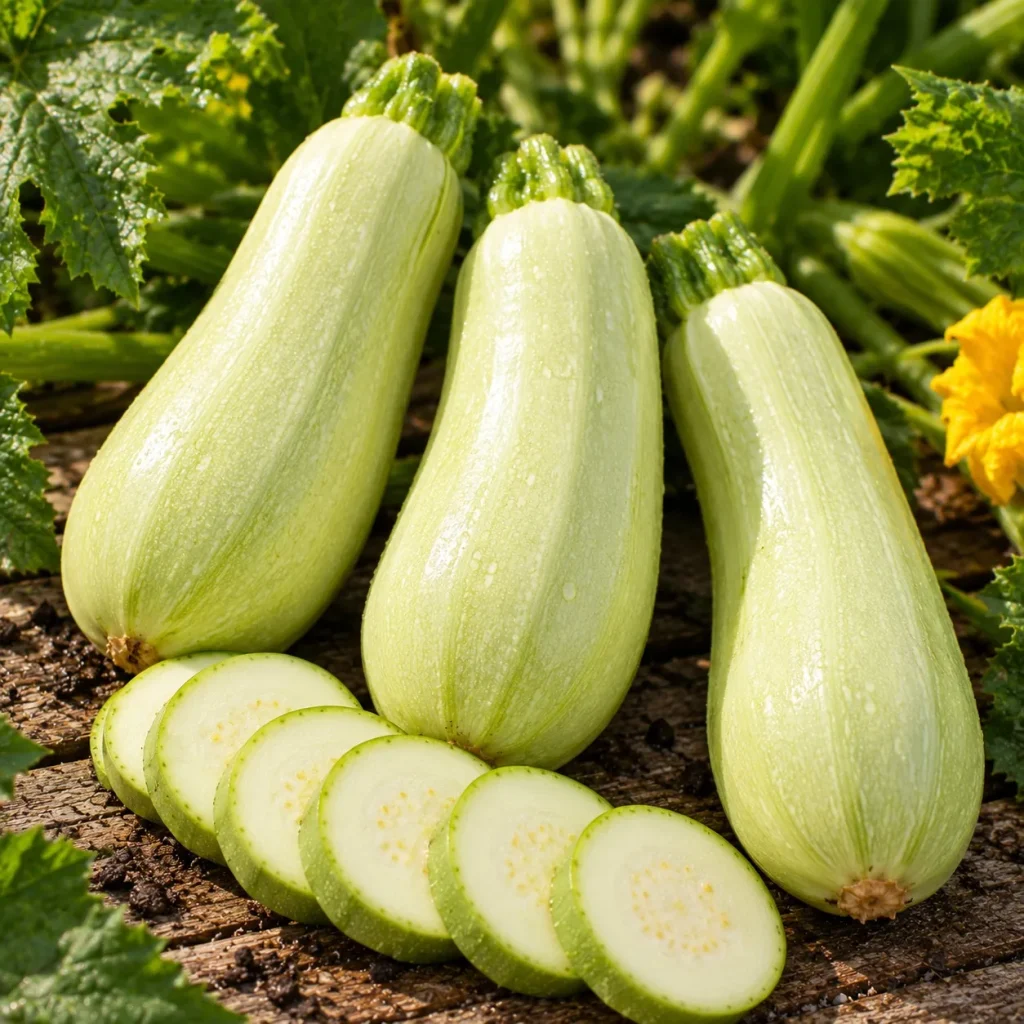 Courgette blanche Bianca di trieste : photo d’illustration
