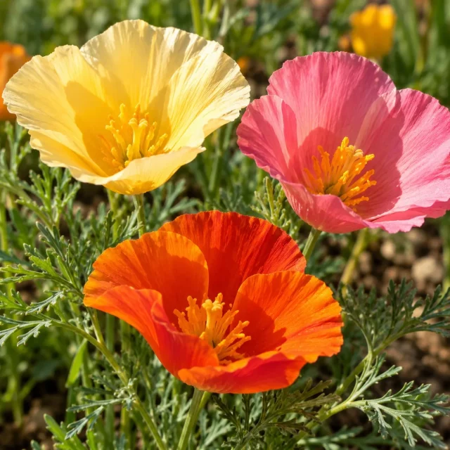Eschscholtzia de Californie varié : photo d’illustration