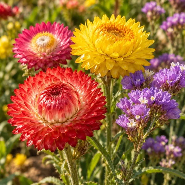 Fleurs en mélange pour bouquets secs