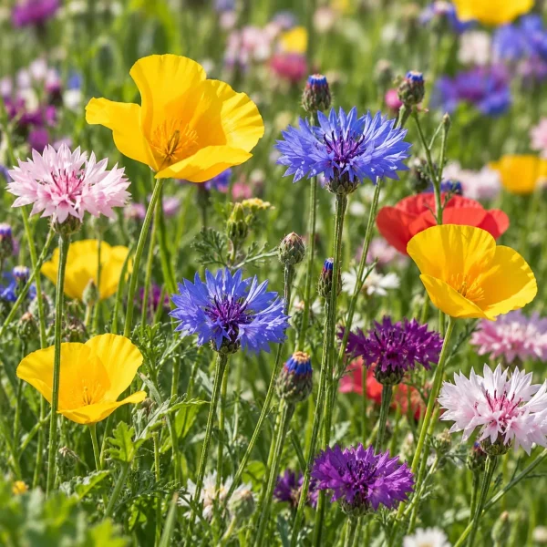 Fleurs en mélange pour massif demi-haut