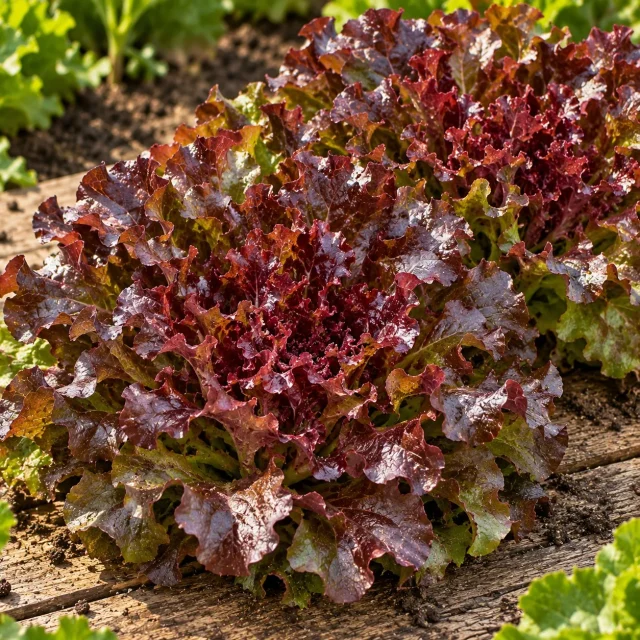 Laitue à couper feuille de chêne Red Bowl Bio : photo d’illustration