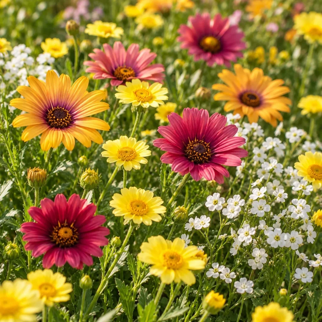 Mélange de fleurs tolérantes à la sécheresse : photo d’illustration