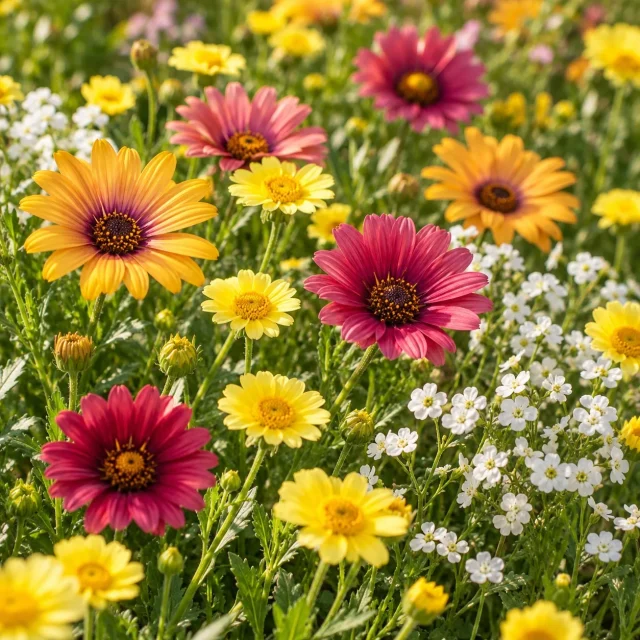 Mélange de fleurs tolérantes à la sécheresse : photo d’illustration