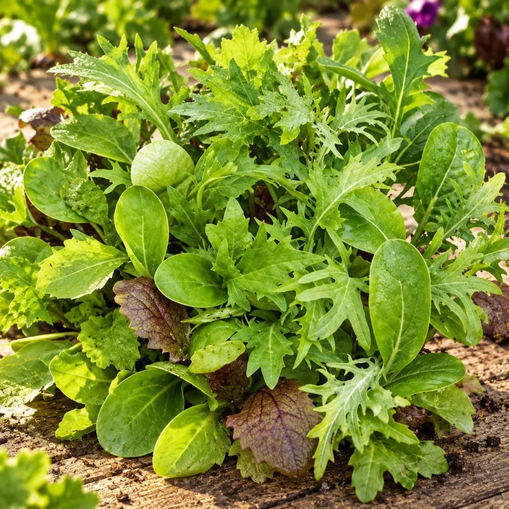 Mélange de pousses de salade Coupe et repousse : photo d’illustration