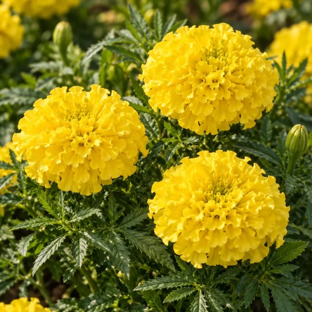 Œillet d’Inde Lilliput Lemon Drop : photo d’illustration