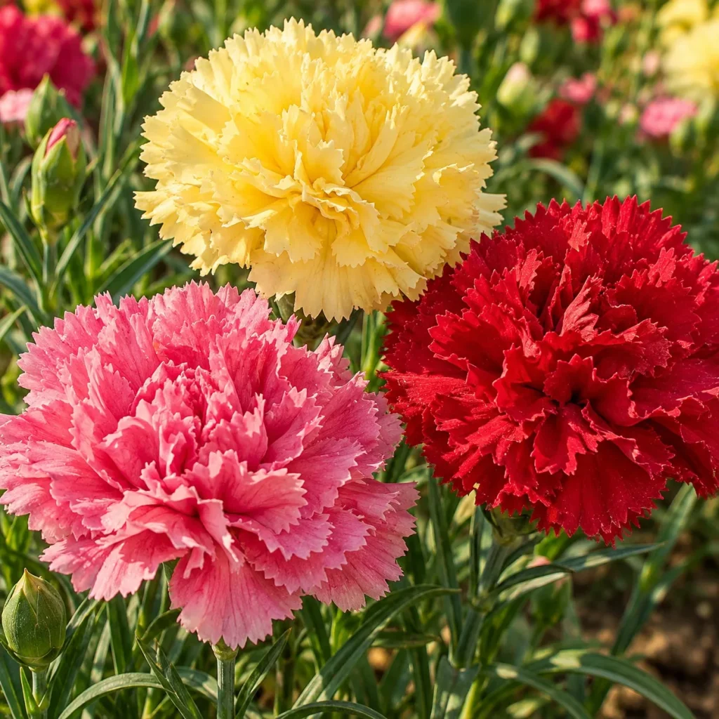 Œillet perpétuel à fleur géante Chabaud varié : photo d’illustration