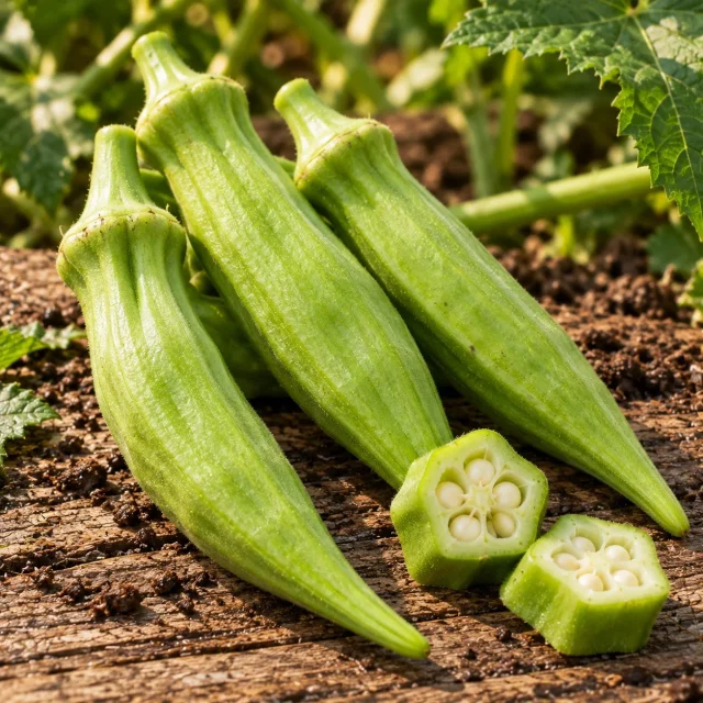 Okra, Gombo Clemson Spineless : photo d’illustration