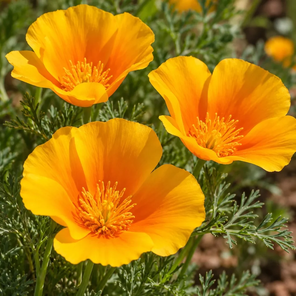 Pavot de Californie Eschscholzia orange : photo d’illustration