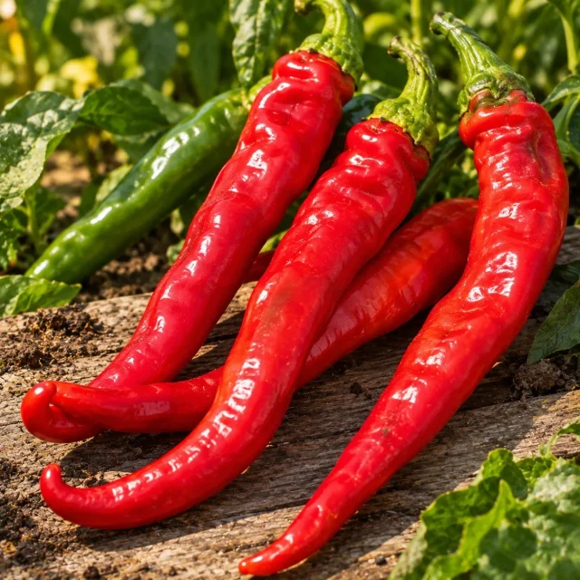 Piment doux très long des Landes : photo d’illustration