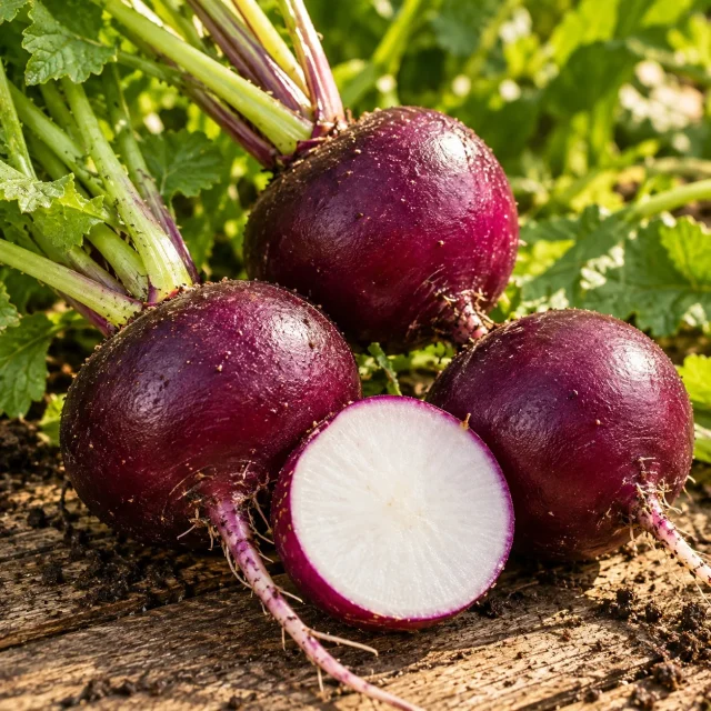 Radis Rond Violet Malaga : photo d’illustration