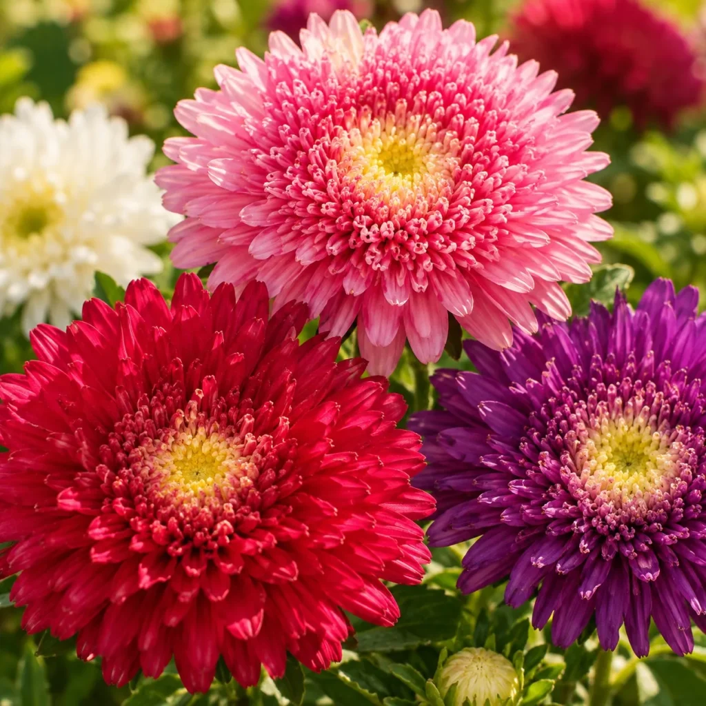 Reine-Marguerite Pompon varié : photo d’illustration