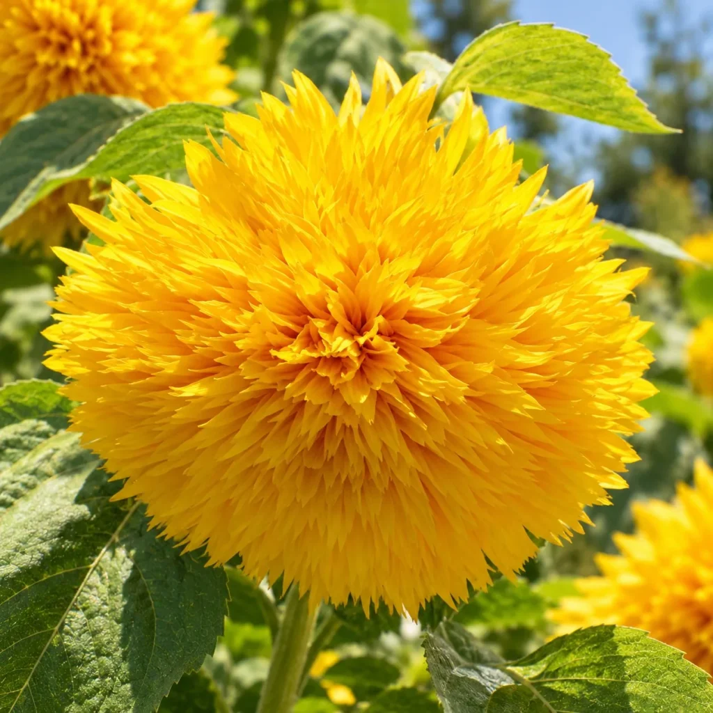 Soleil géant de Californie fleur double : photo d’illustration