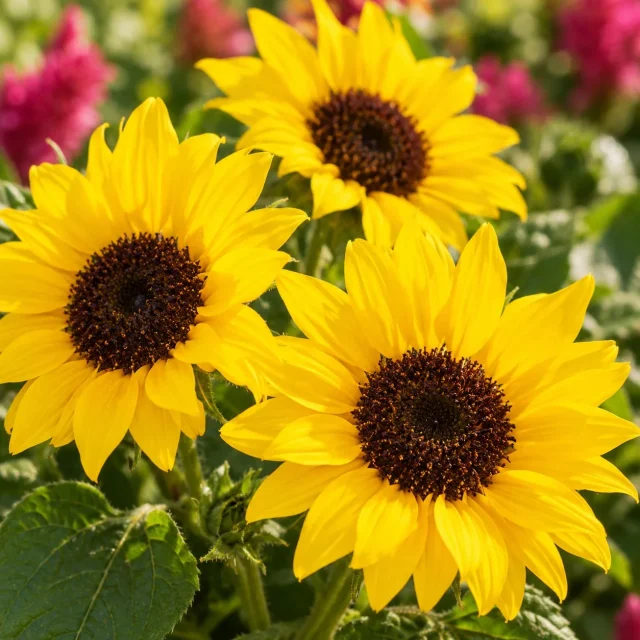 Soleil Nain Multiflore en mélange : photo d’illustration