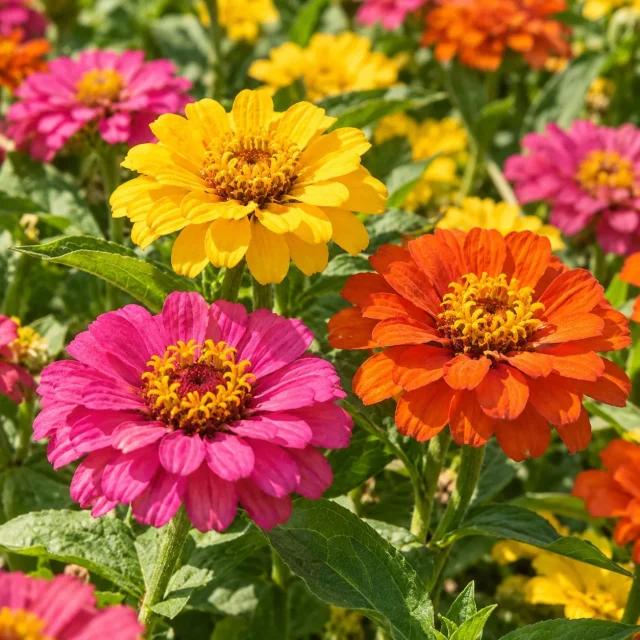Zinnia Hybride Salsa Mix : photo d’illustration
