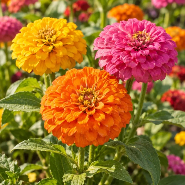 Zinnia Lilliput varié : photo d’illustration