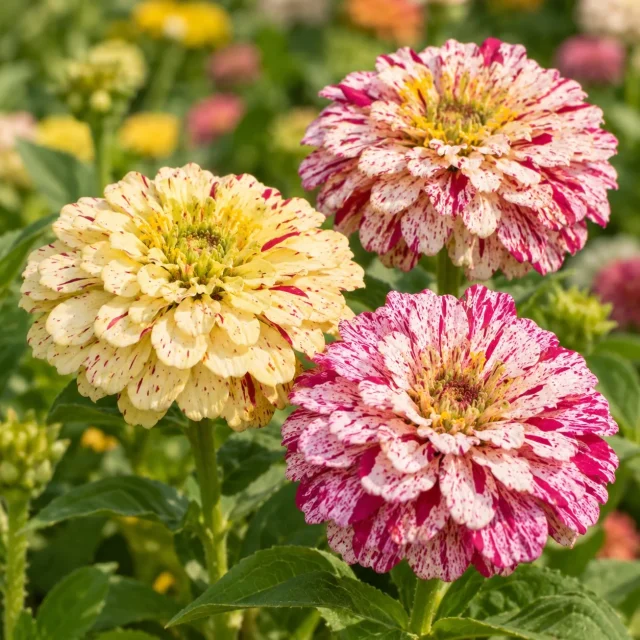 Zinnia Peppermint : photo d’illustration